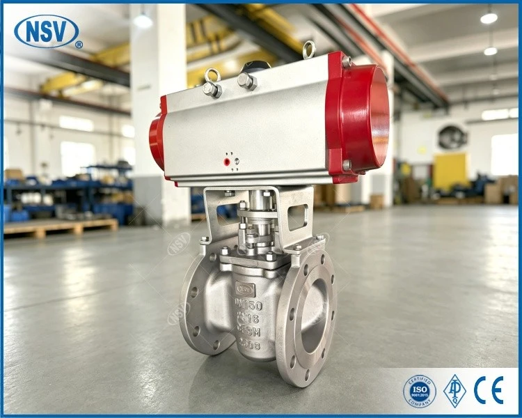 DN150 Pneumatic CF3M Plug Valve factory